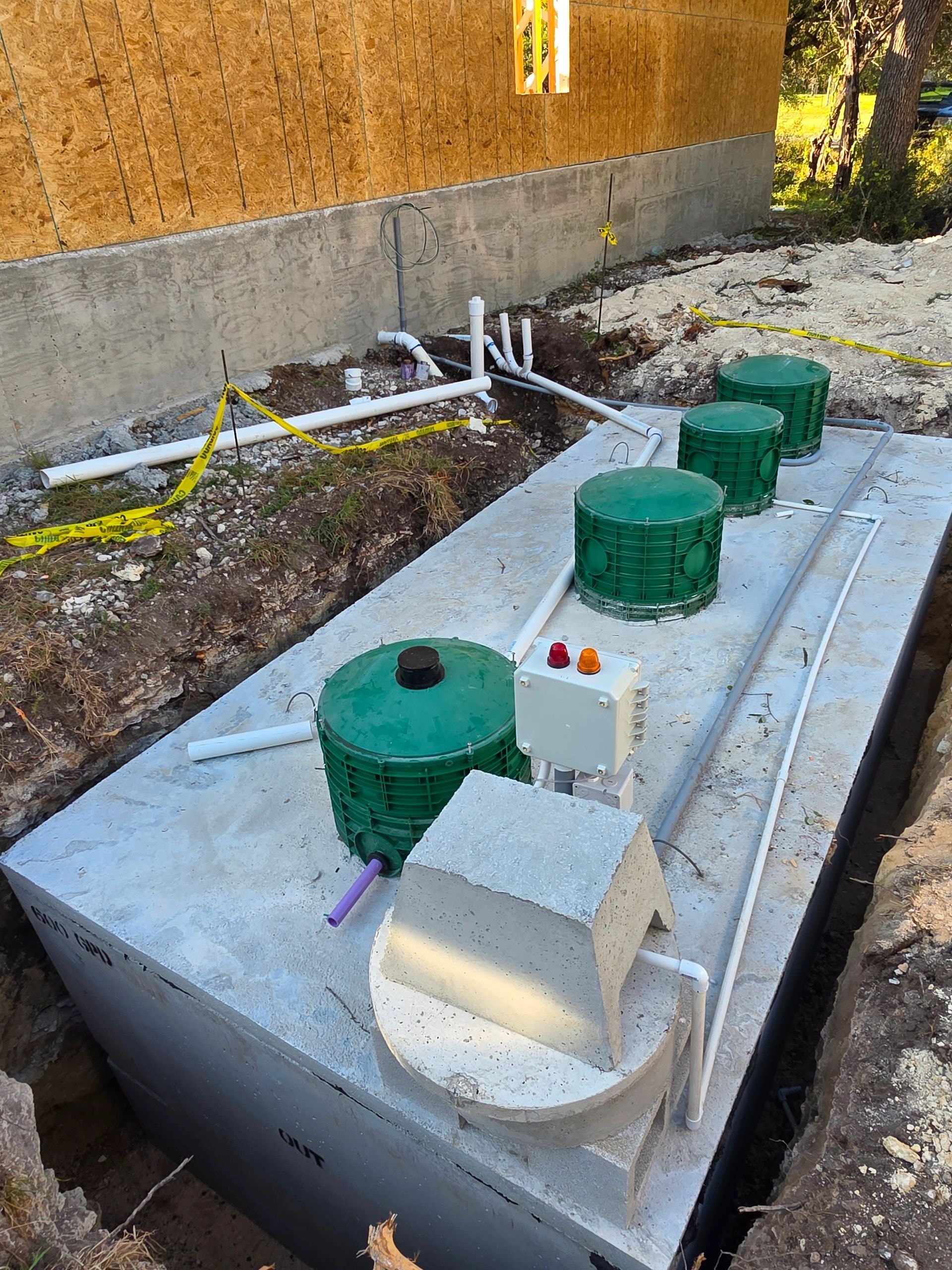 Aerobics R Us team at work on a septic system